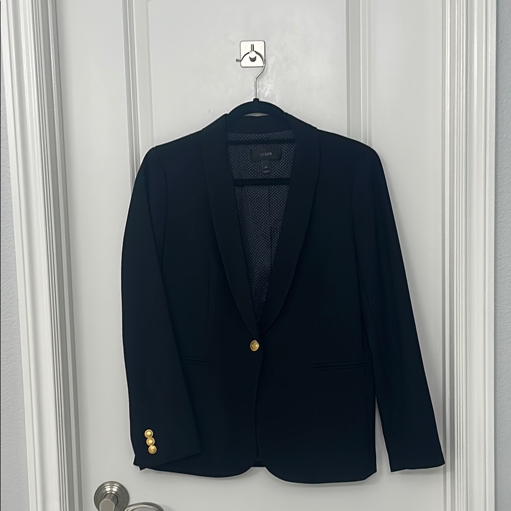 J Crew wool blazer with Gold Accents